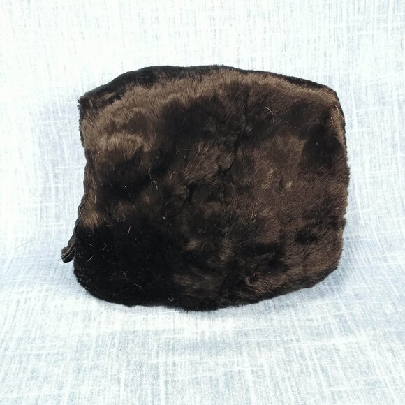 1940's Black Sheared Beaver Fur Muff - Picture 2 of 7